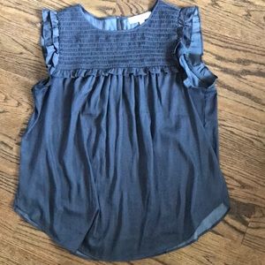 Loft ruffle top